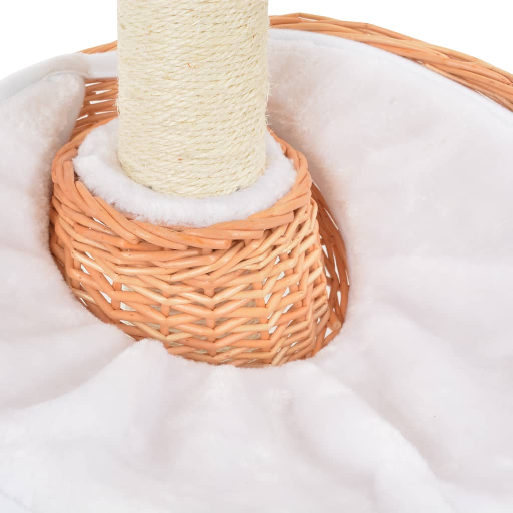 Árvore para gatos c/ postes arranhadores madeira de salgueiro