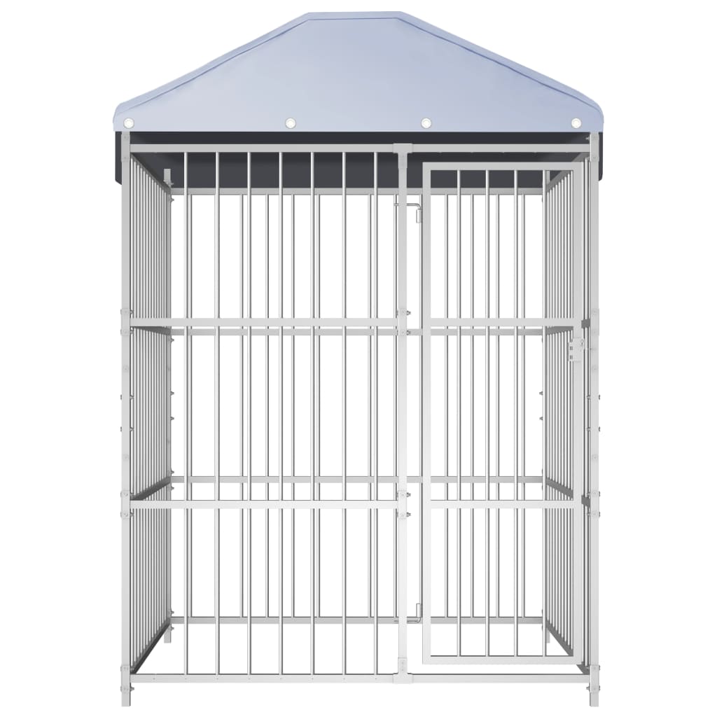 Canil de exterior com telhado 150x150x200 cm