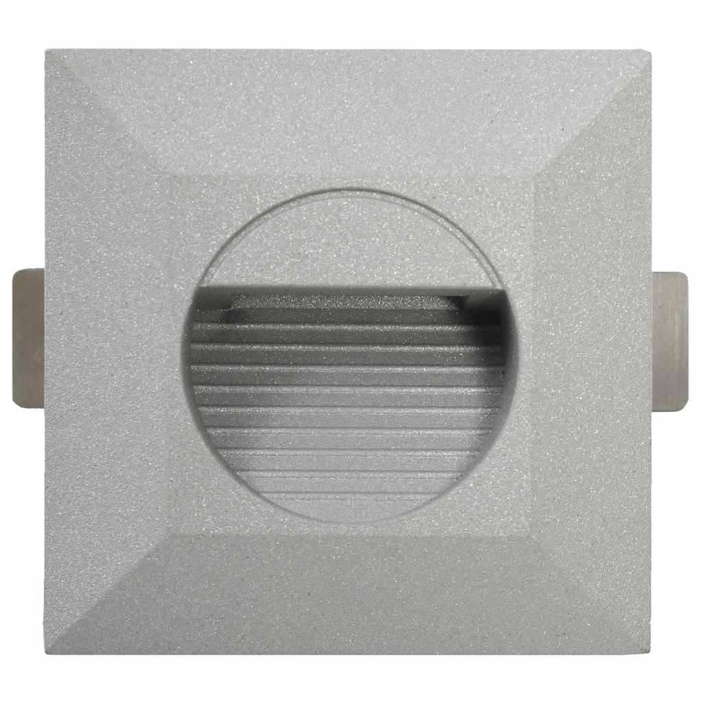 Iluminação LED de parede exterior 6 pcs 2 W quadrado prateado