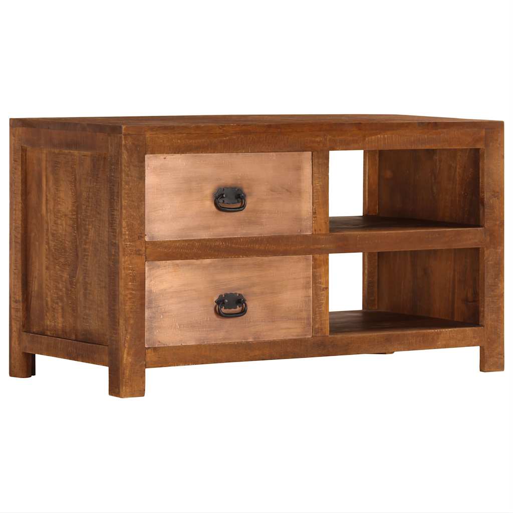 Mesa de centro c/ 2 gavetas 90x40x50cm madeira mangueira maciça
