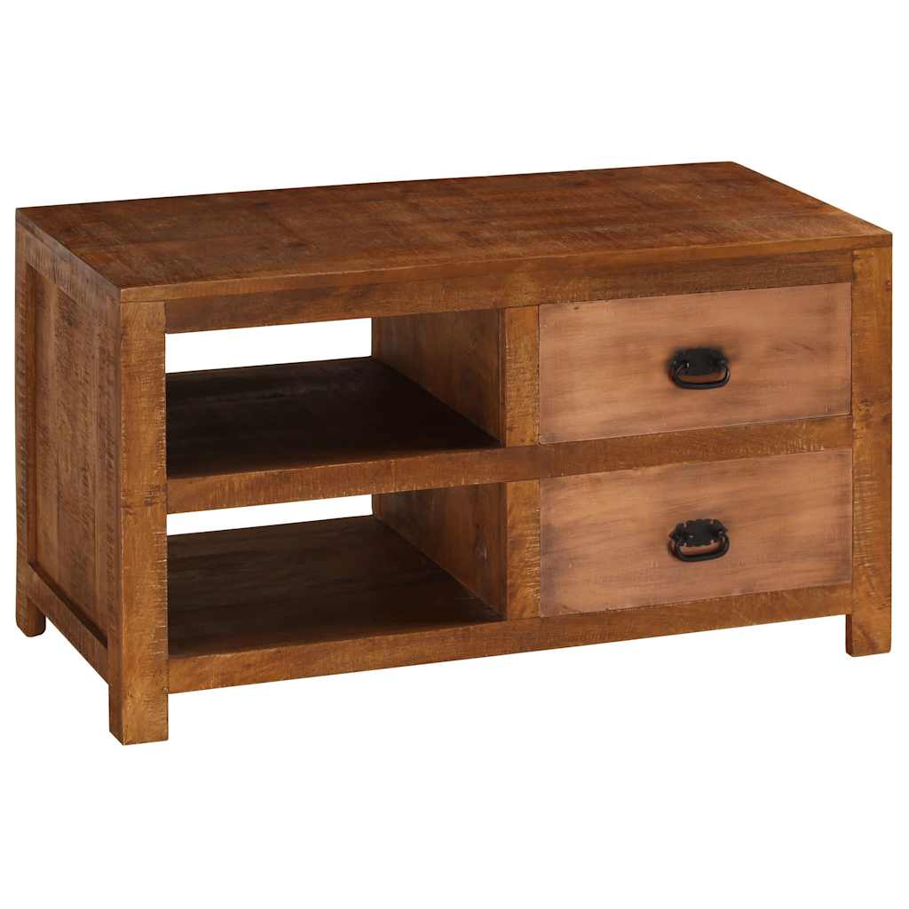 Mesa de centro c/ 2 gavetas 90x40x50cm madeira mangueira maciça