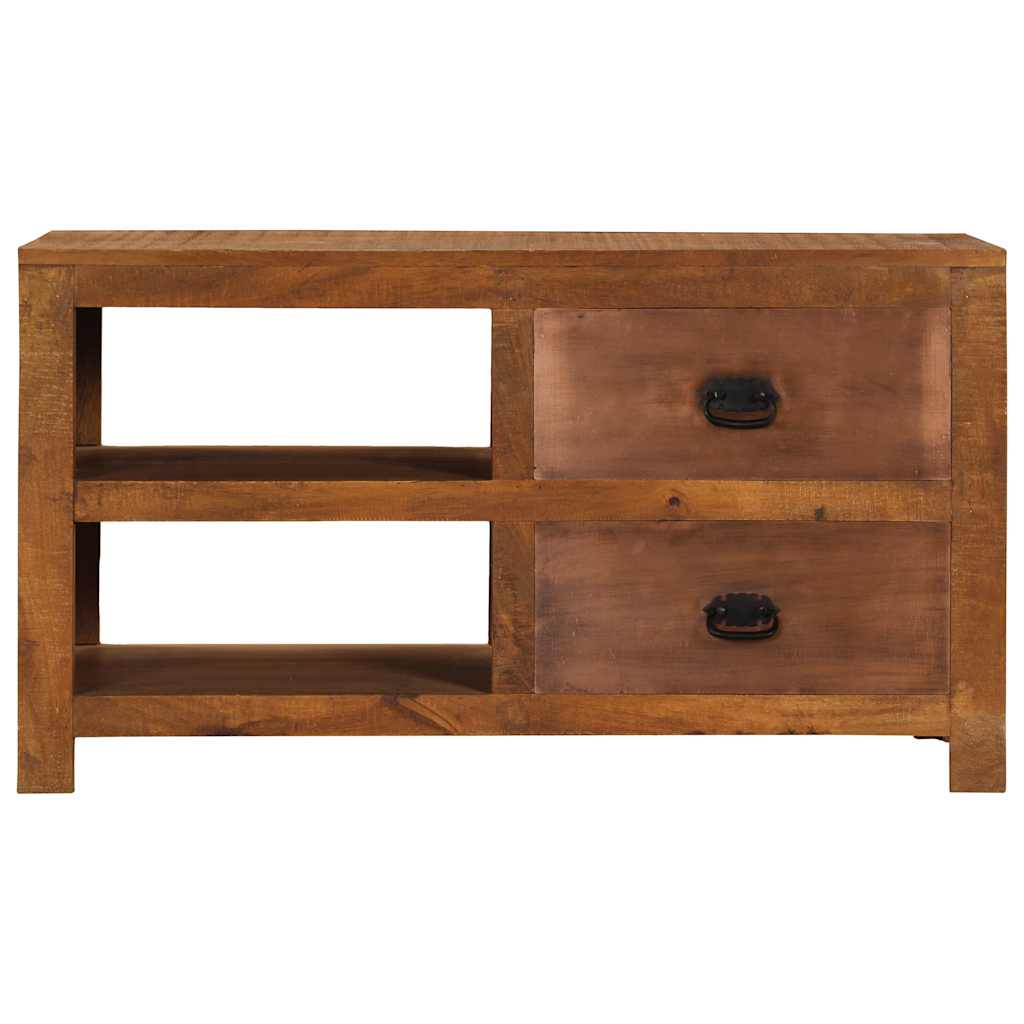 Mesa de centro c/ 2 gavetas 90x40x50cm madeira mangueira maciça