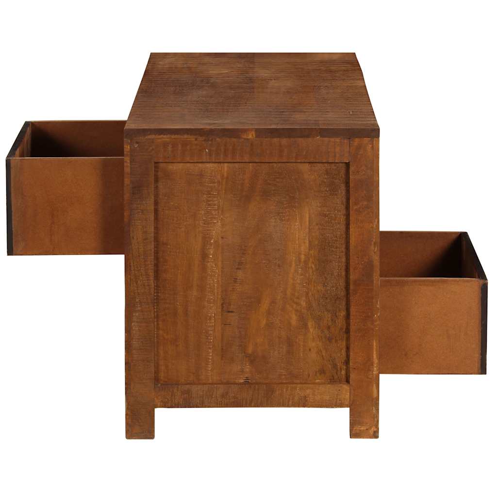 Mesa de centro c/ 2 gavetas 90x40x50cm madeira mangueira maciça
