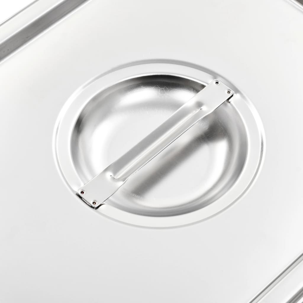 Tampas para recipientes comida GN 1/2 2 pcs aço inoxidável