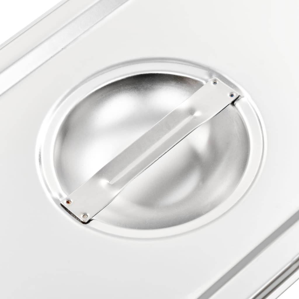 Tampas para recipientes comida GN 1/3 4 pcs aço inoxidável