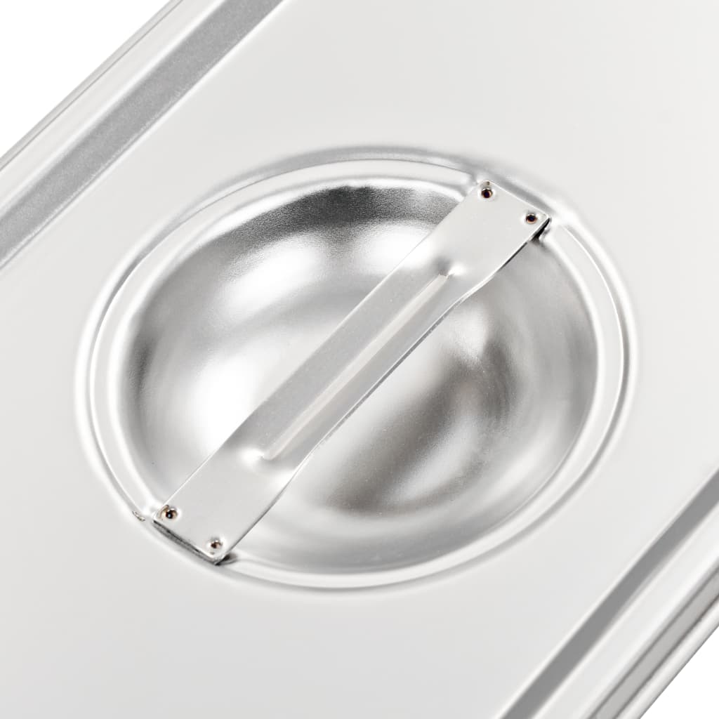 Tampas para recipientes comida GN 1/4 4 pcs aço inoxidável