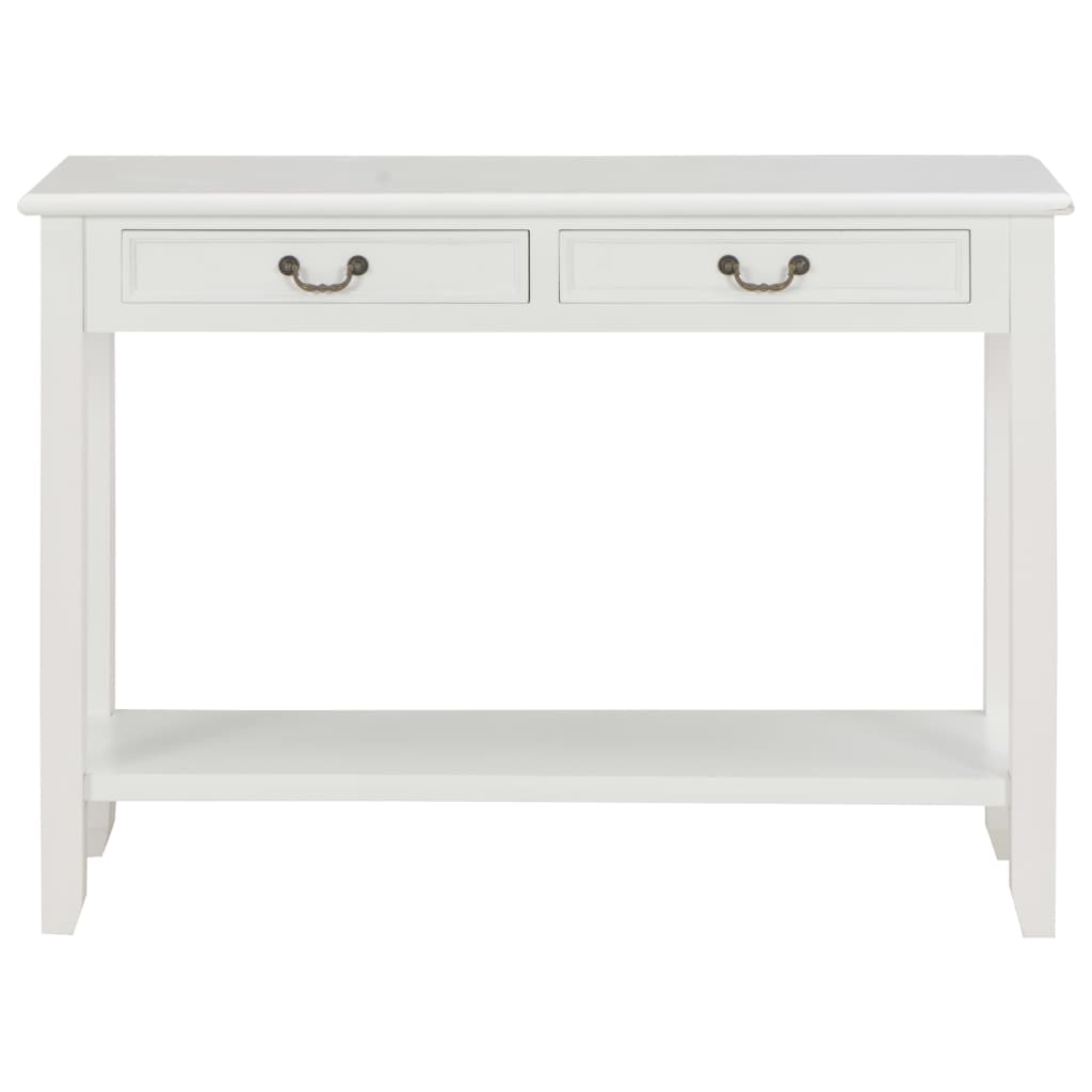 Mesa consola 110x35x80 cm madeira branco