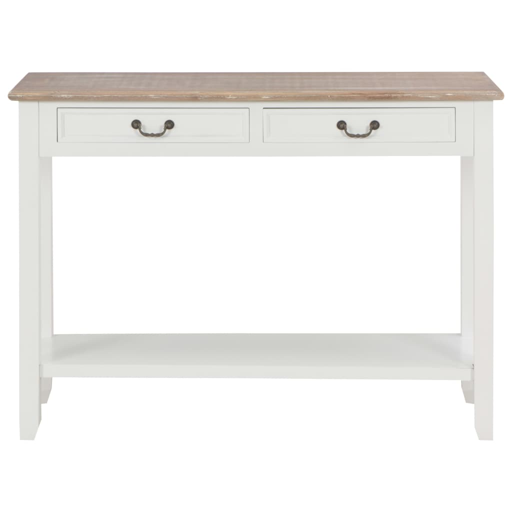 Mesa consola 110x35x80 cm madeira branco