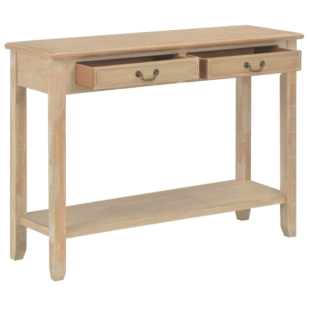 Mesa consola 110x35x80 cm madeira branco