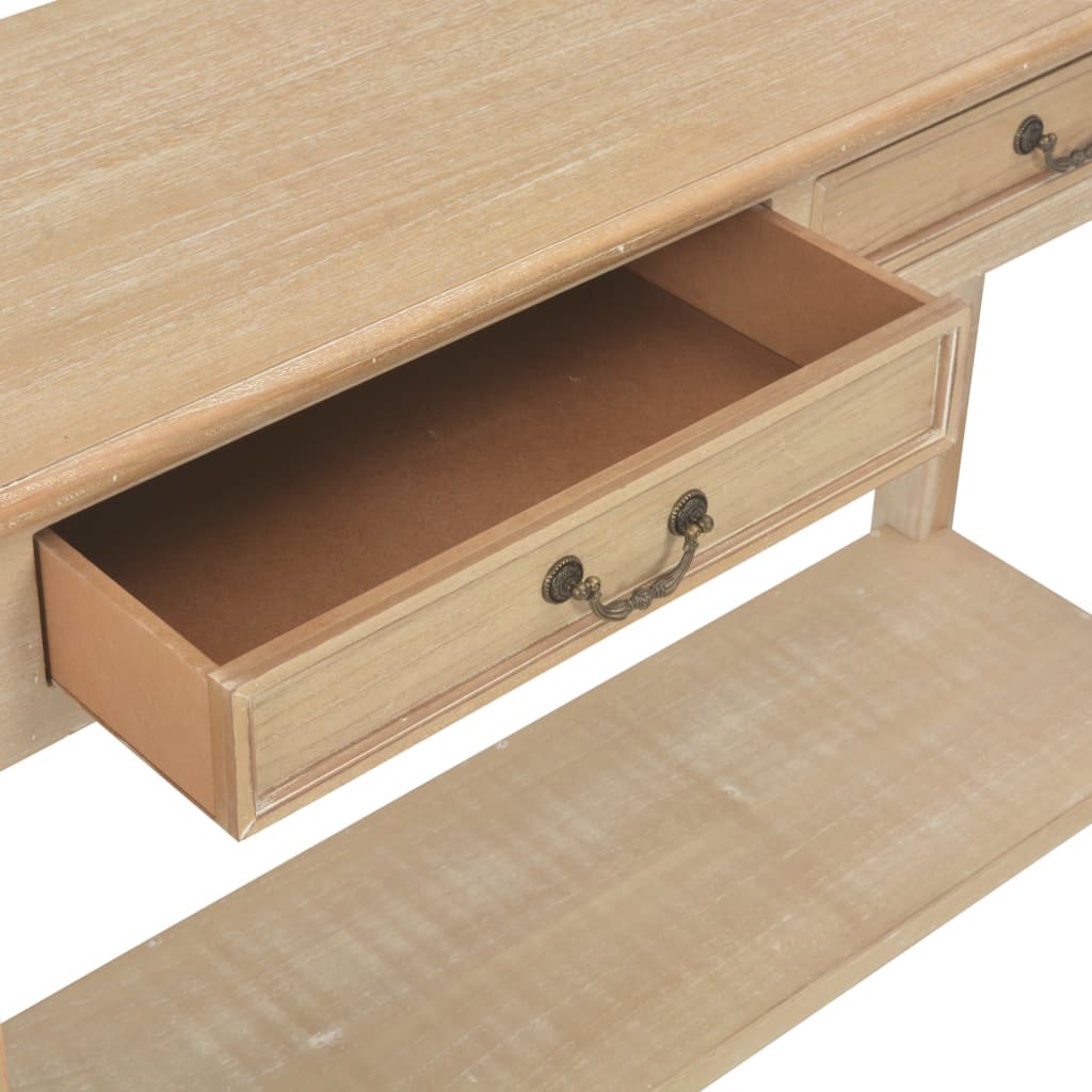 Mesa consola 110x35x80 cm madeira branco