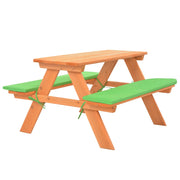 Mesa de piquenique infantil c/ bancos 89x79x50cm abeto maciço