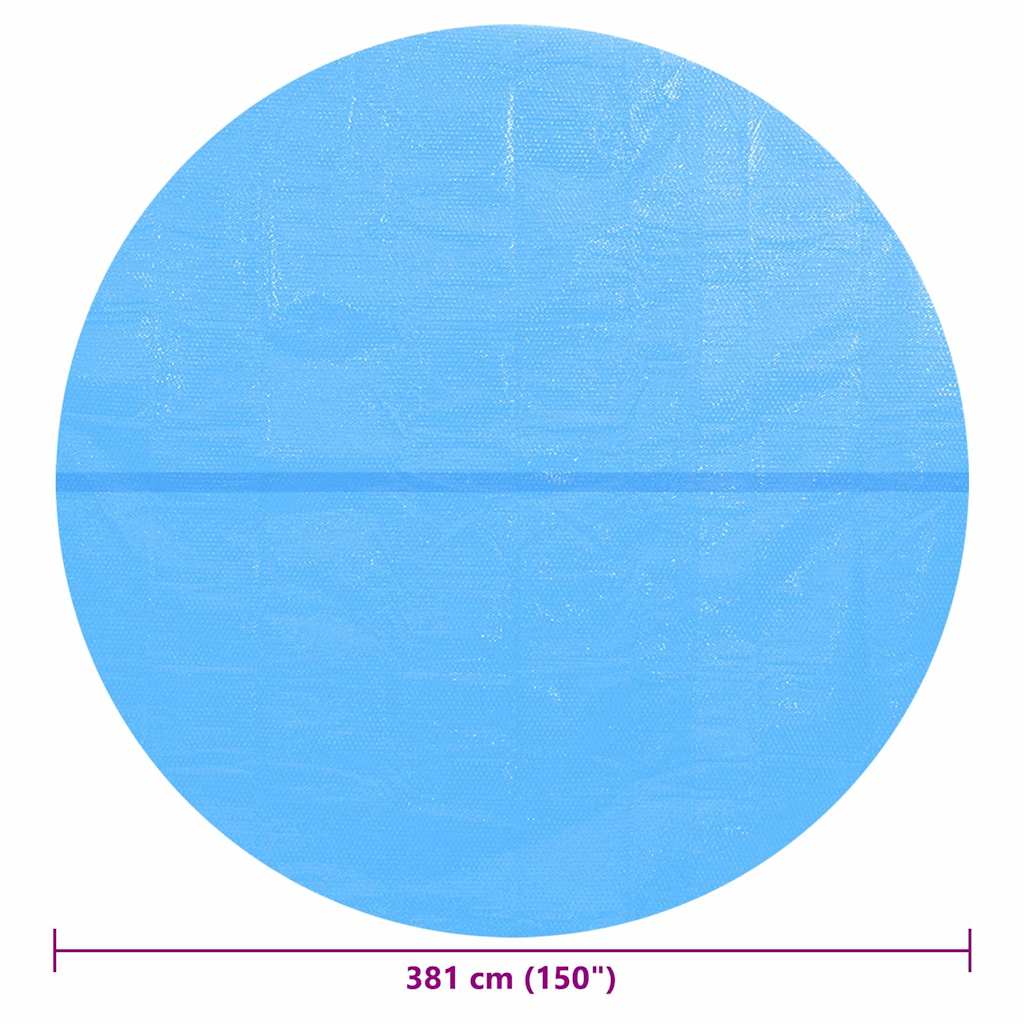 Película para piscina PE solar flutuante redondo 381 cm azul