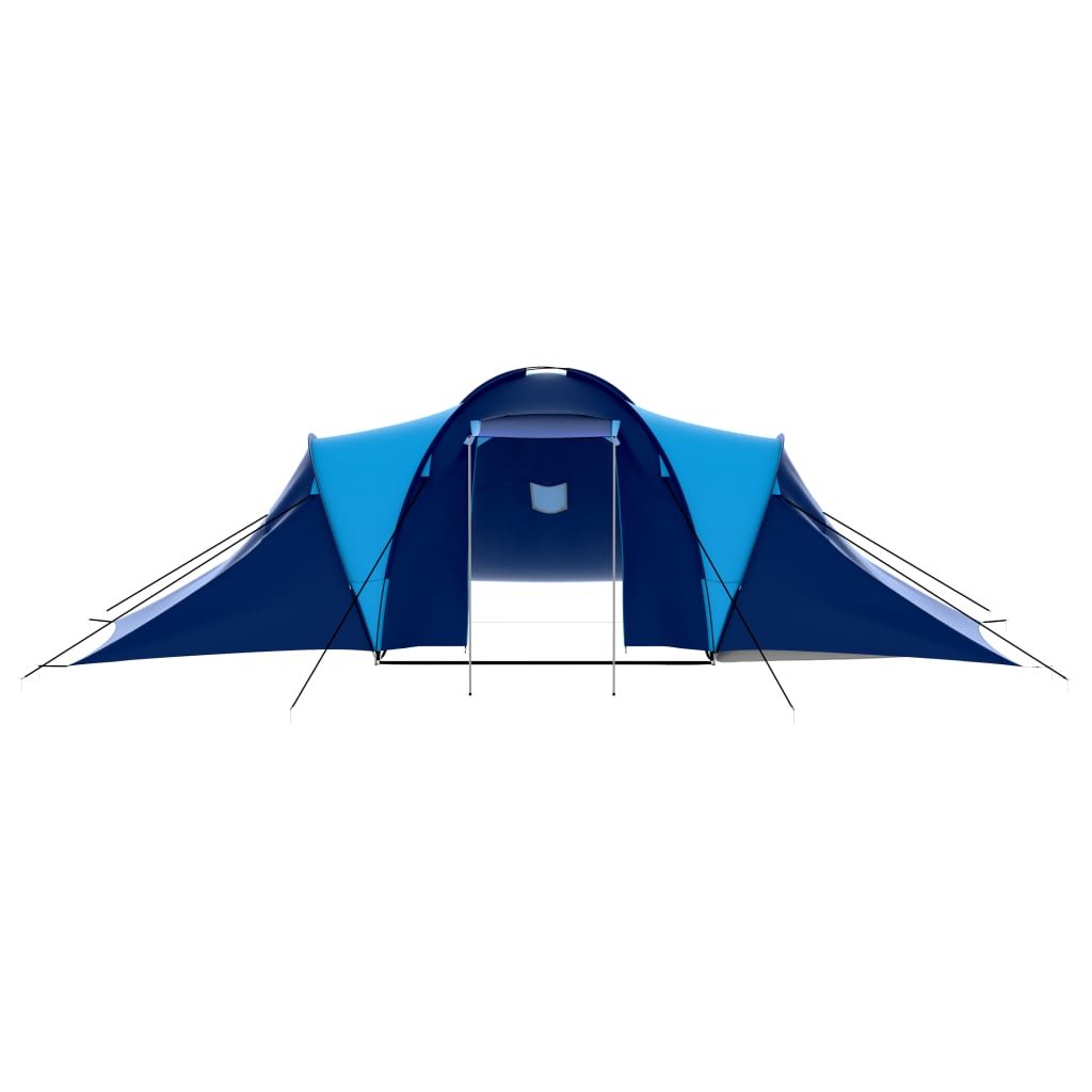 Tenda de campismo 9 pessoas tecido azul escuro e azul