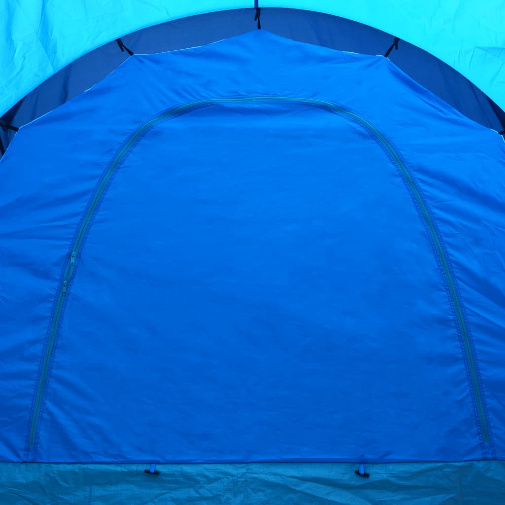 Tenda de campismo 9 pessoas tecido azul escuro e azul