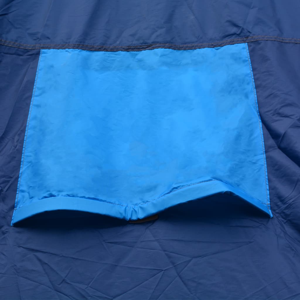 Tenda de campismo 9 pessoas tecido azul escuro e azul