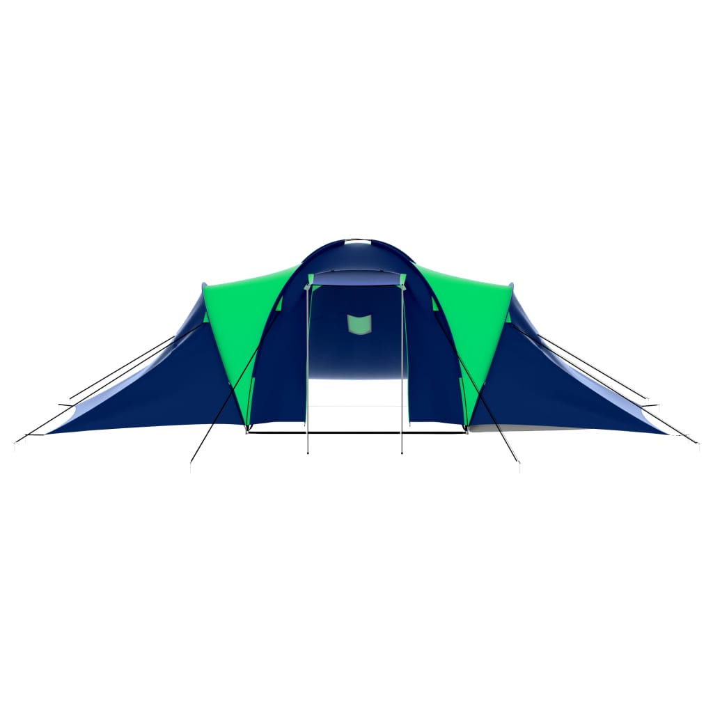 Tenda de campismo 9 pessoas tecido azul e verde