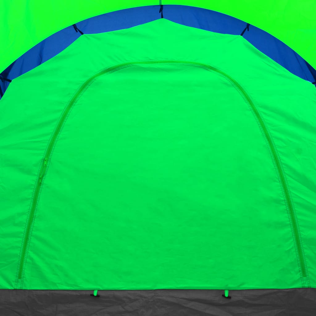 Tenda de campismo 9 pessoas tecido azul e verde