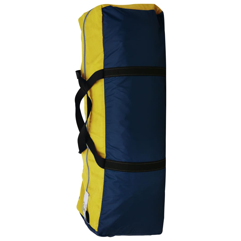 Tenda de campismo 9 pessoas tecido azul e amarelo