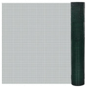 Cerca arame p/ galinheiro c/ revestimento PVC 10x1 m aço verde