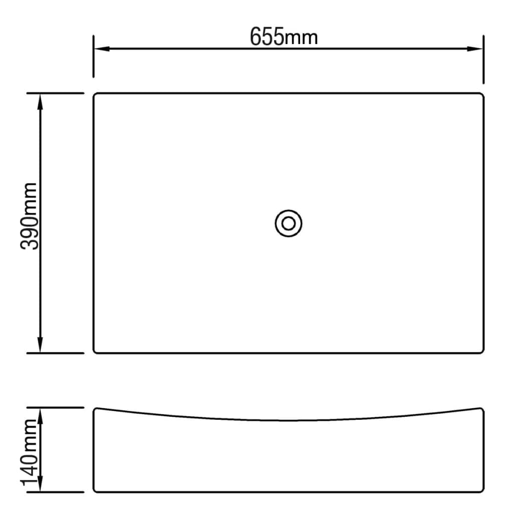 Selha de porcelana Cuvete de Cerâmica Branca