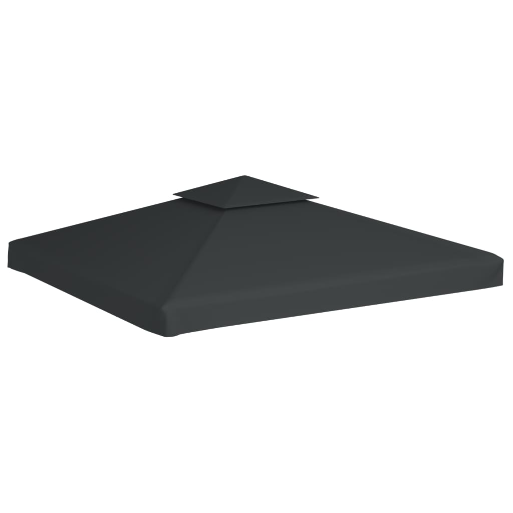 Cobertura de substituição p/ gazebo 310 g/m² cinza escuro 3x3 m