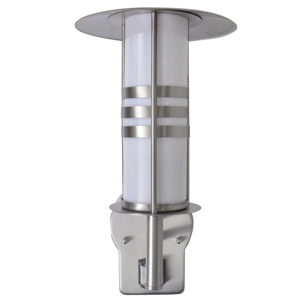 Lâmpada parede de aço inoxidável, forma de cilindro com sensor