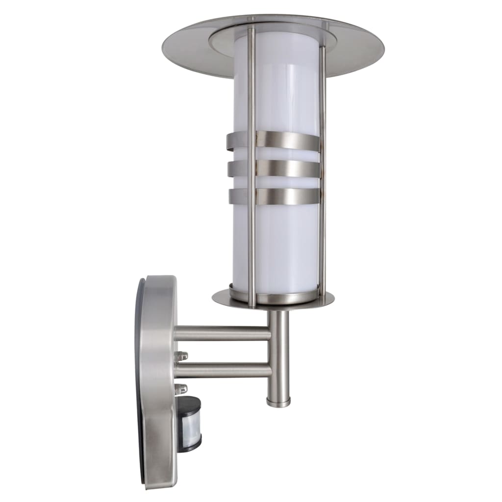 Lâmpada parede de aço inoxidável, forma de cilindro com sensor