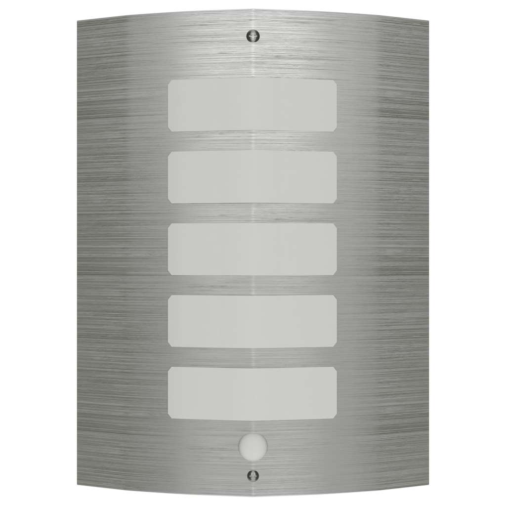 Lâmpada de parede / Aço inoxidável, Prata forma de cilindro com Sensor