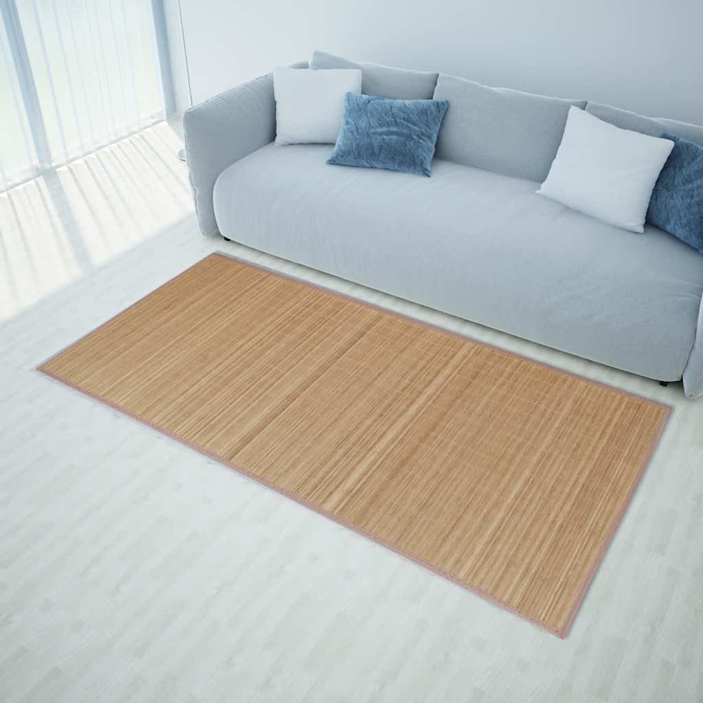 Tapete retangular bambu 120 x 180 cm natural