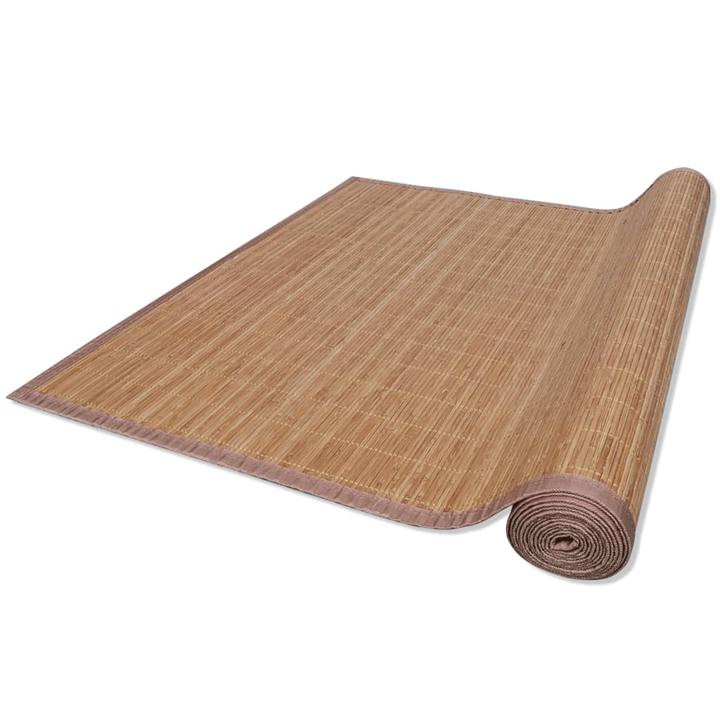 Tapete retangular bambu 80 x 200 cm natural