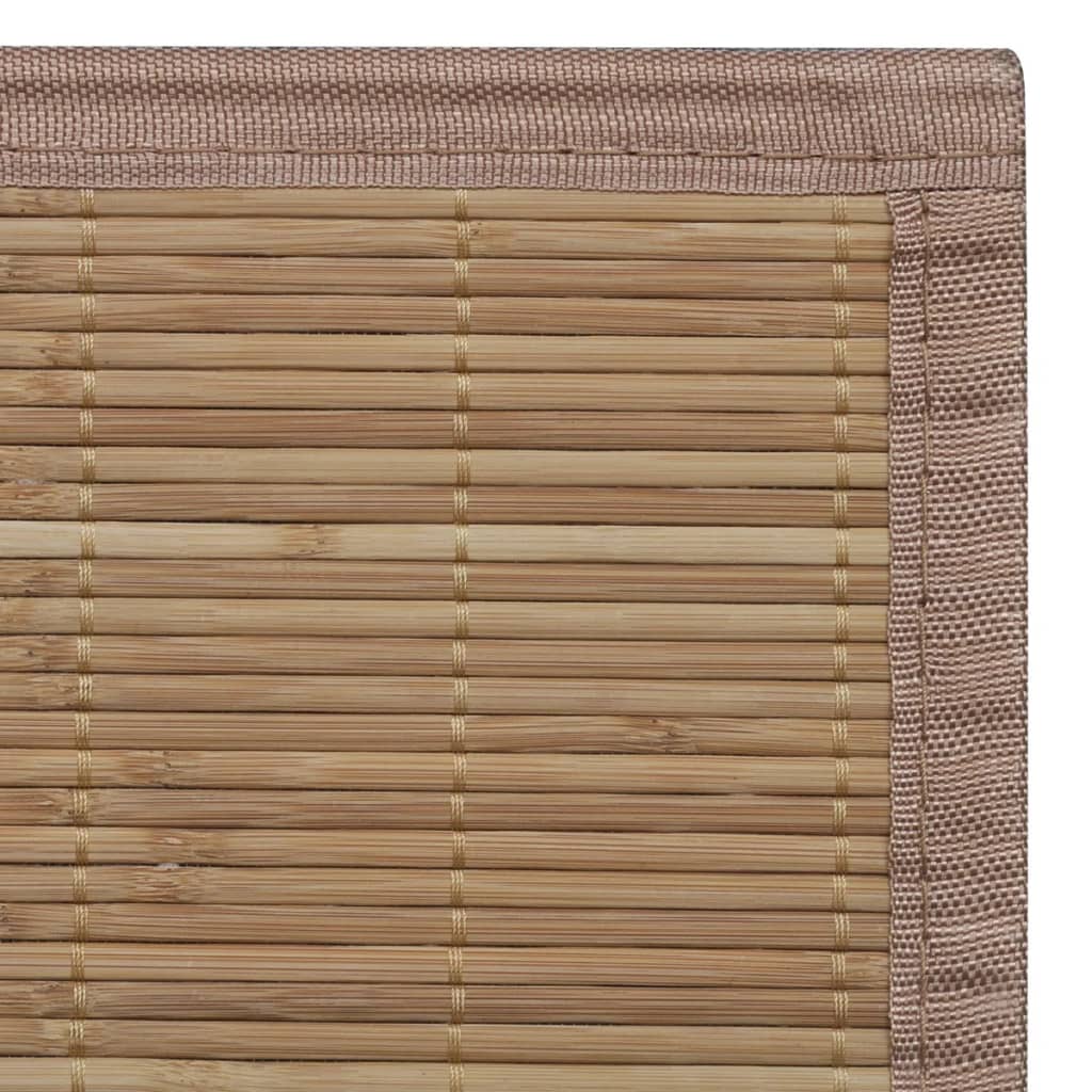 Tapete retangular bambu 120 x 180 cm natural