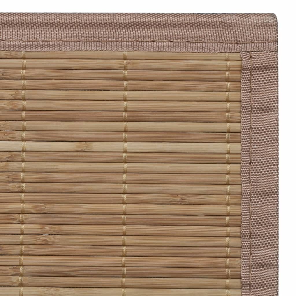 Tapete retangular bambu 120 x 180 cm natural
