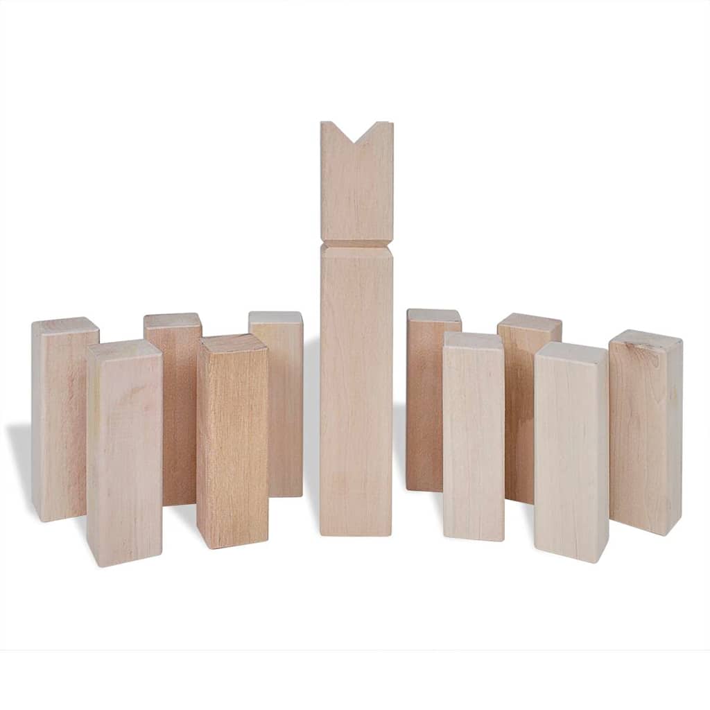 Conjunto de jogo Kubb madeira