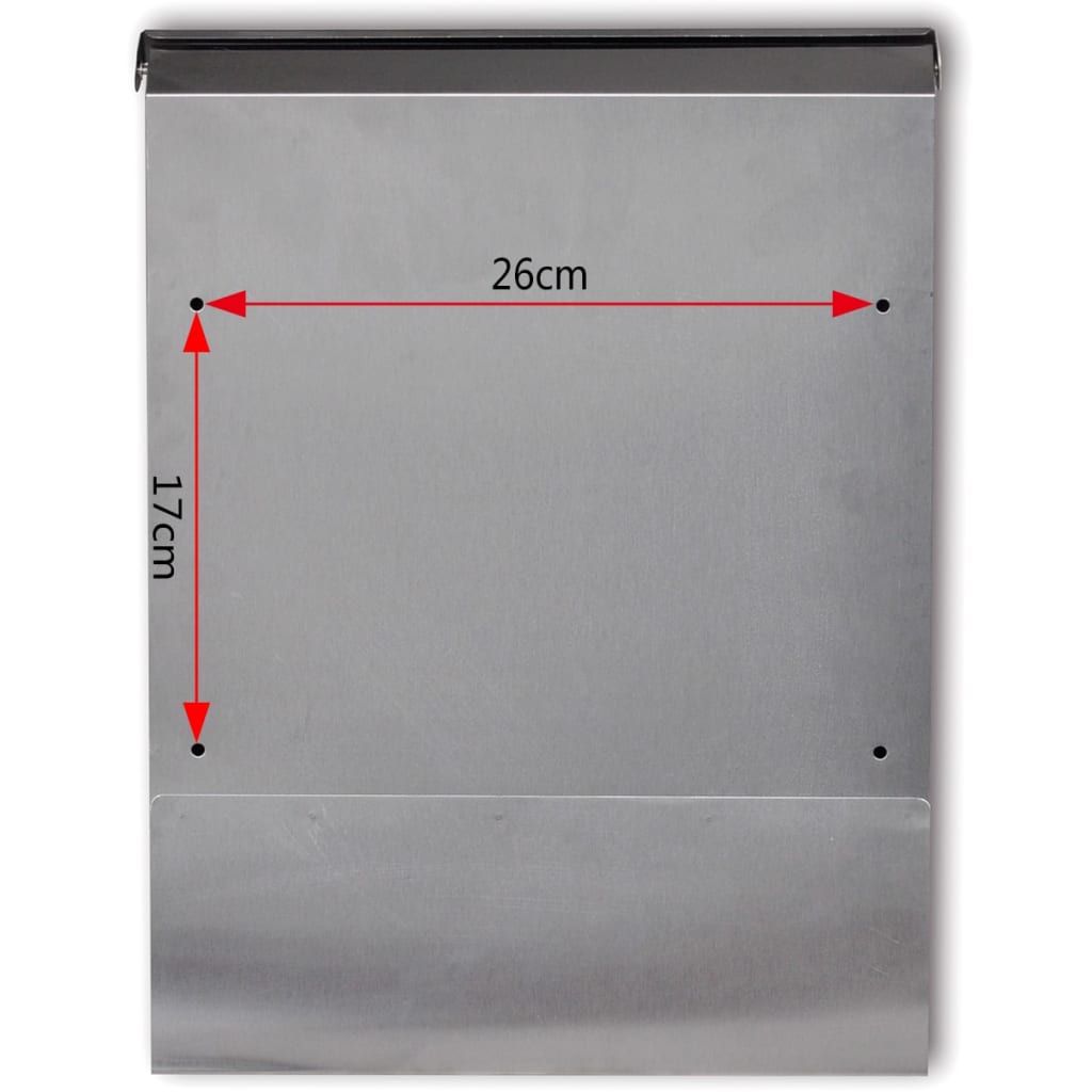 Caixa correio de aço inoxidável