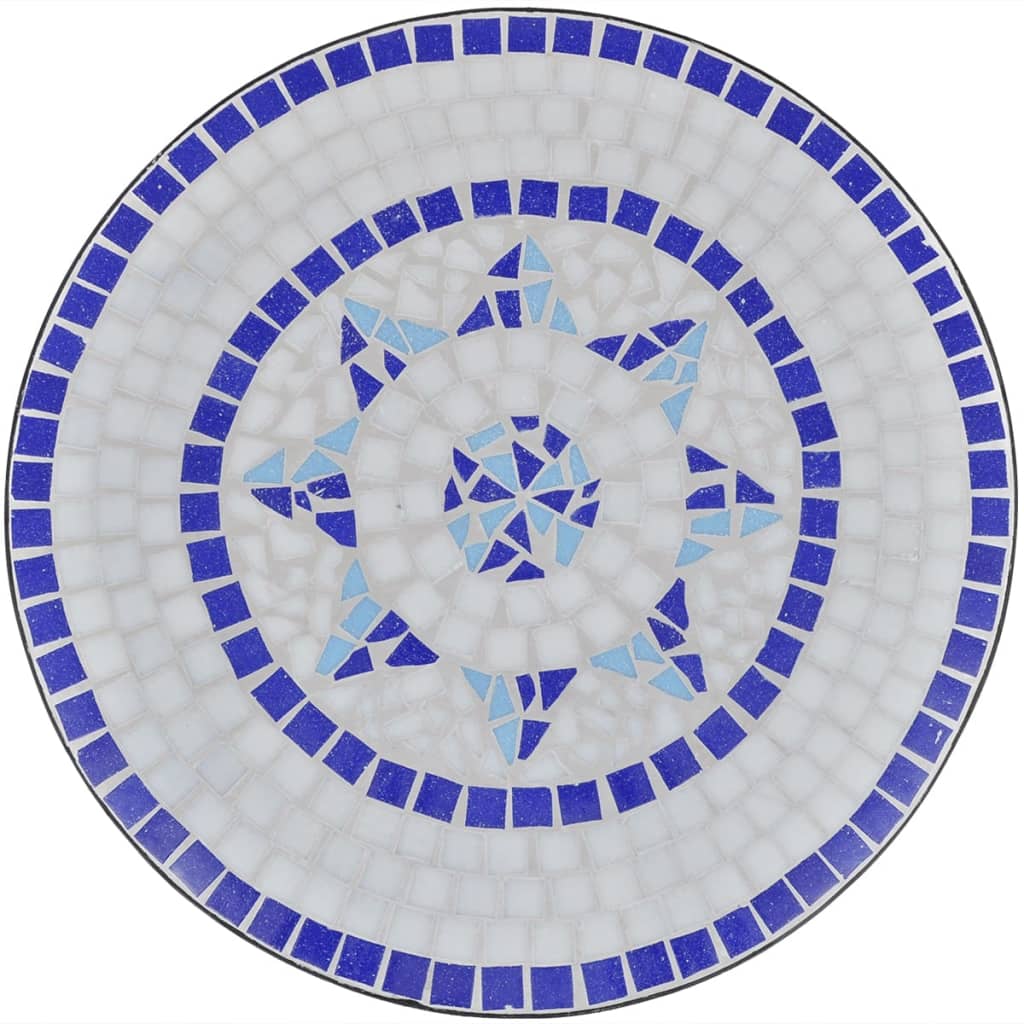 Conjunto bistrô azulejos de cerâmica 3 pcs azul e branco