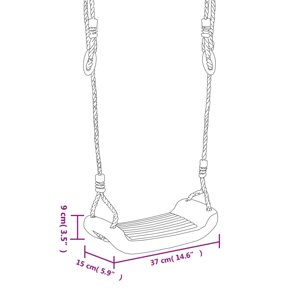 Assentos de baloiço 2pcs c/ pedras de escalada polietileno azul