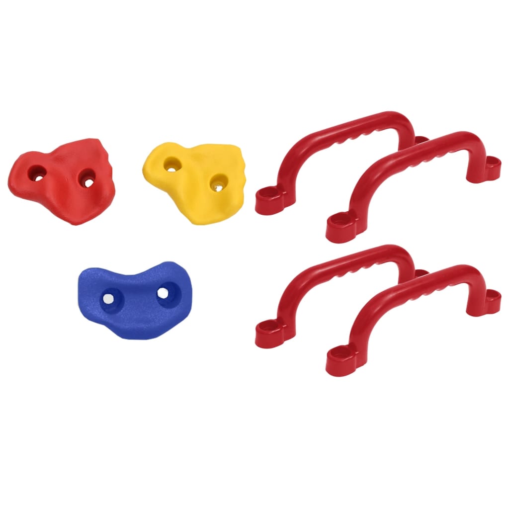 Assentos de baloiço 2pcs c/ pedras de escalada polietileno azul