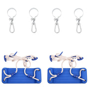Assentos de baloiço com cordas 2 pcs 38x16 cm PE azul