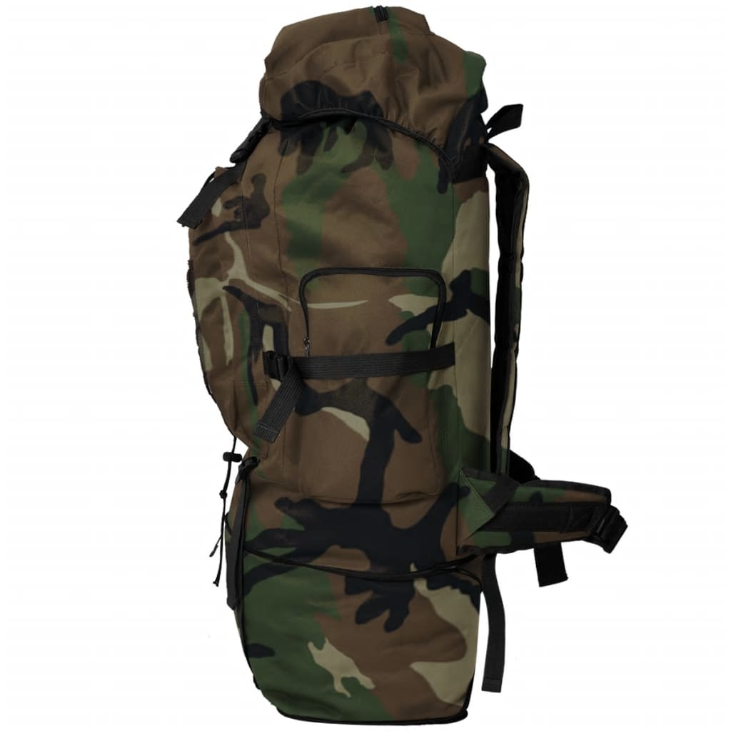 Mochila estilo camuflagem do exército XXL 100 L