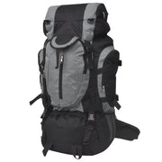 Mochila de caminhada XXL 75 L preto e cinza