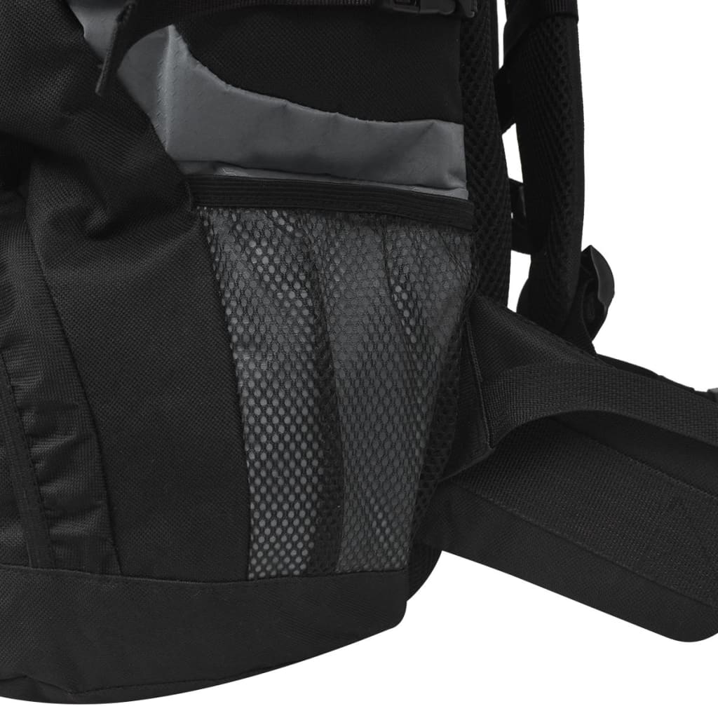 Mochila de caminhada XXL 75 L preto e cinza
