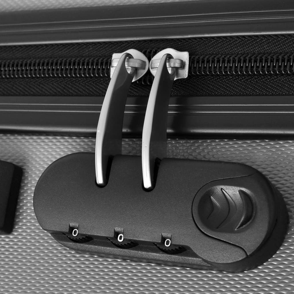 Conjunto de três trolleys rígidos, prateado