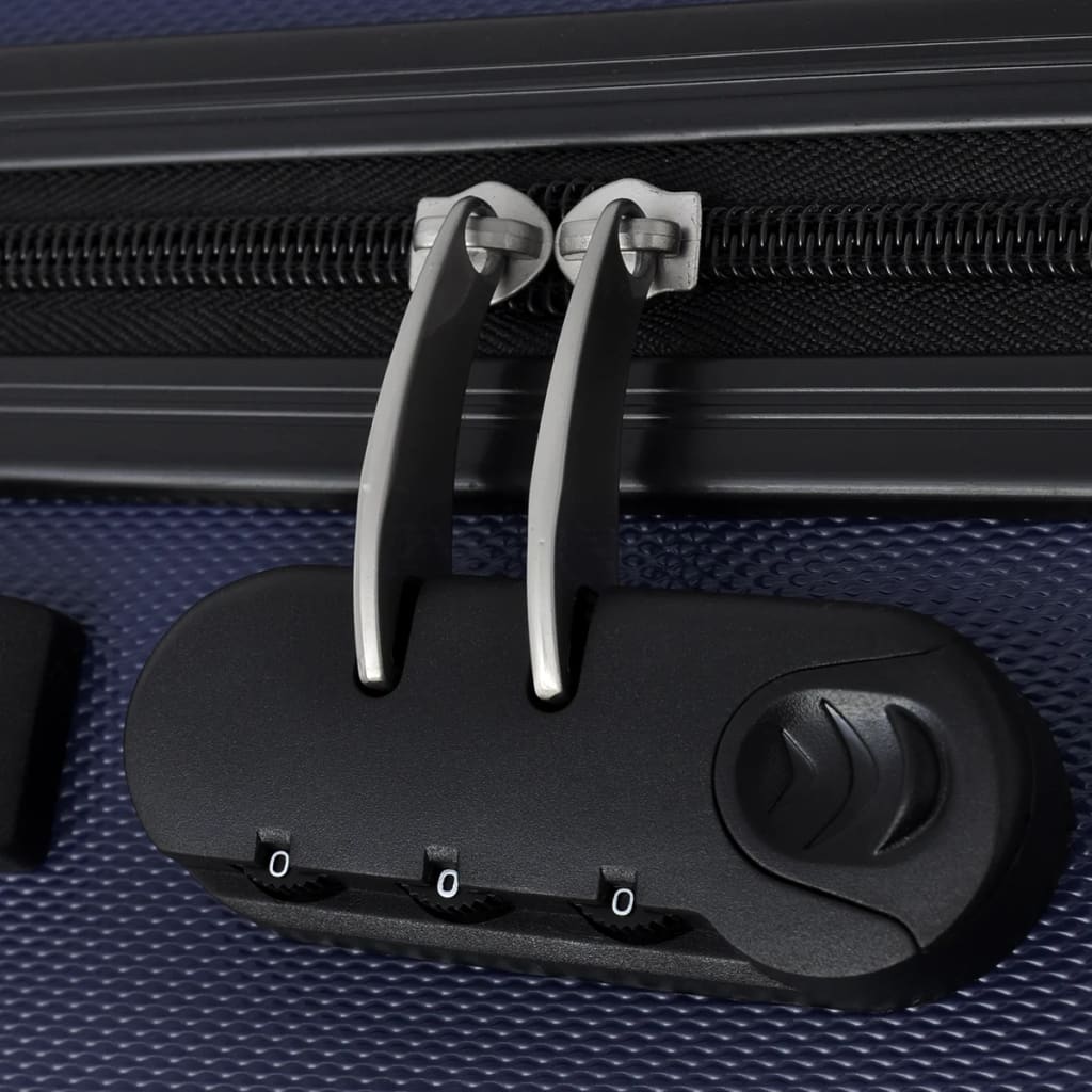 Conjunto de tróleis em estojo rígido 3 pcs 45,5/55/66 cm azul