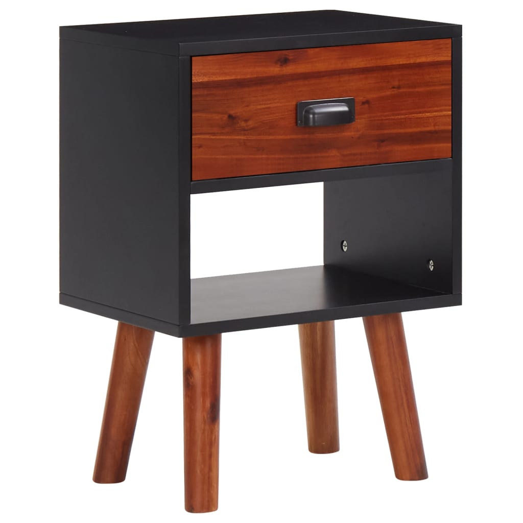Mesa de cabeceira 40x30x57 cm madeira de acácia maciça
