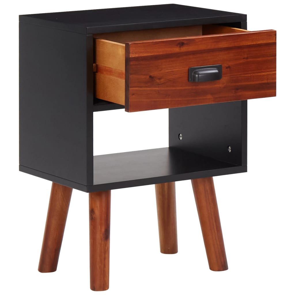 Mesa de cabeceira 40x30x57 cm madeira de acácia maciça