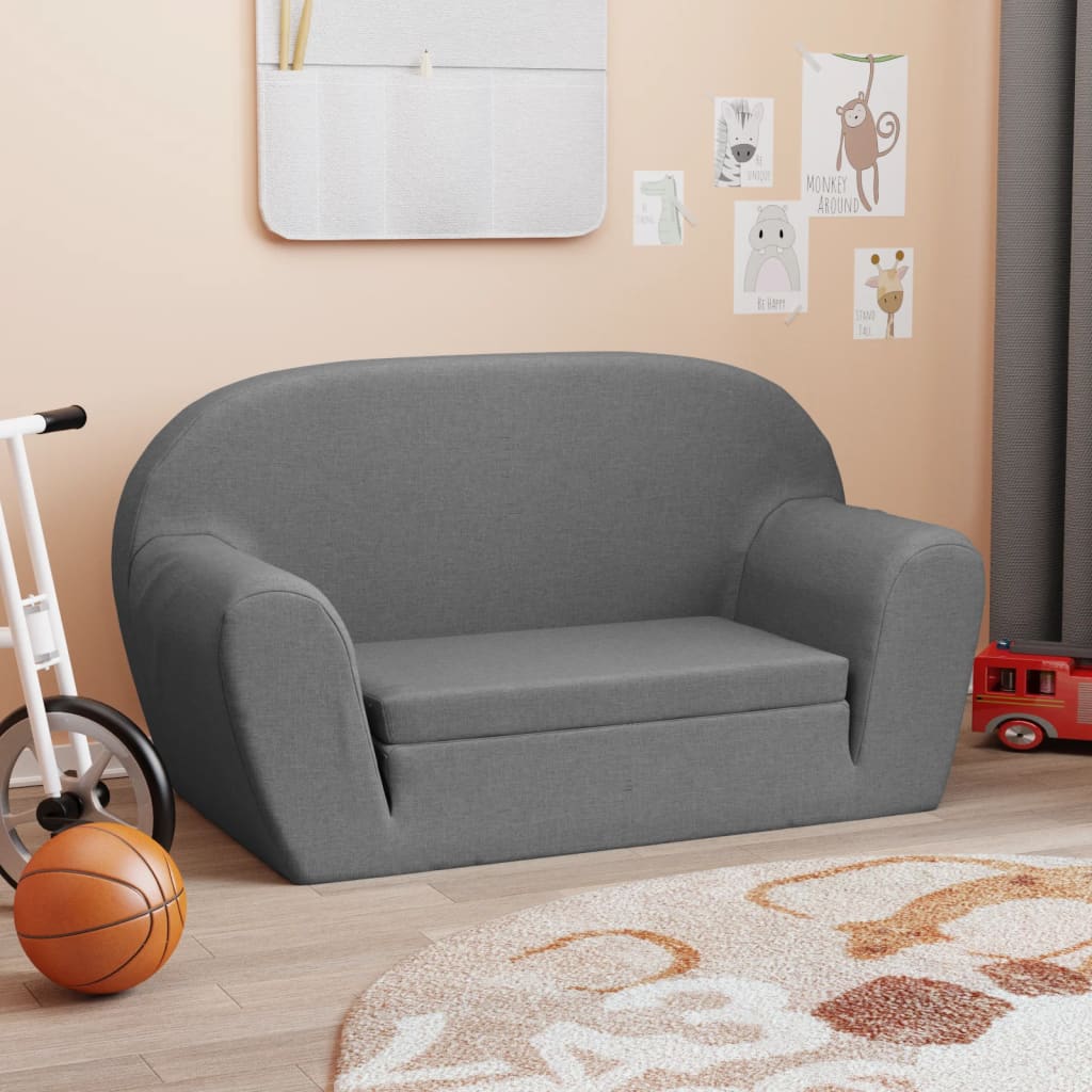 Poltrona desdobrável para crianças cinzento-claro