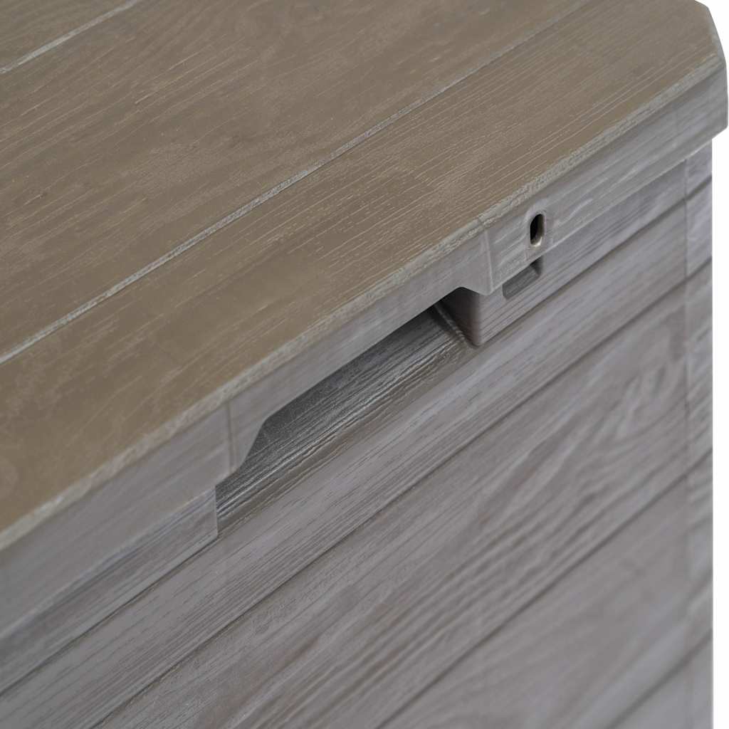 Caixa de arrumação para jardim 90 L castanho