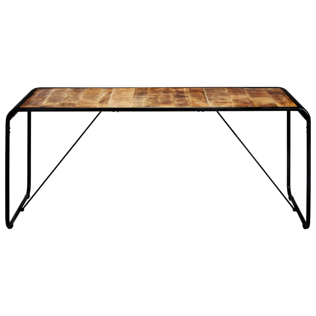 Mesa de jantar 118x60x76 cm madeira de mangueira maciça áspera