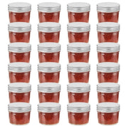 Frascos de vidro com tampas prateadas 24 pcs 110 ml