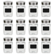 Frascos de vidro com autocolante 12 pcs 300 ml